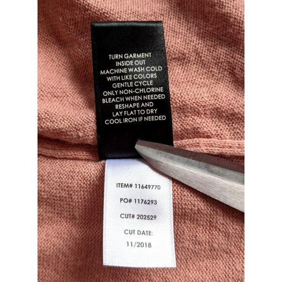 TORRID Peach Pink Raglan 2fer Sweater w/ Paisley Underhem Boatneck Size 4 - Picture 6 of 8